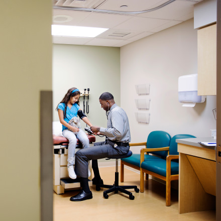 Private clinic patient room