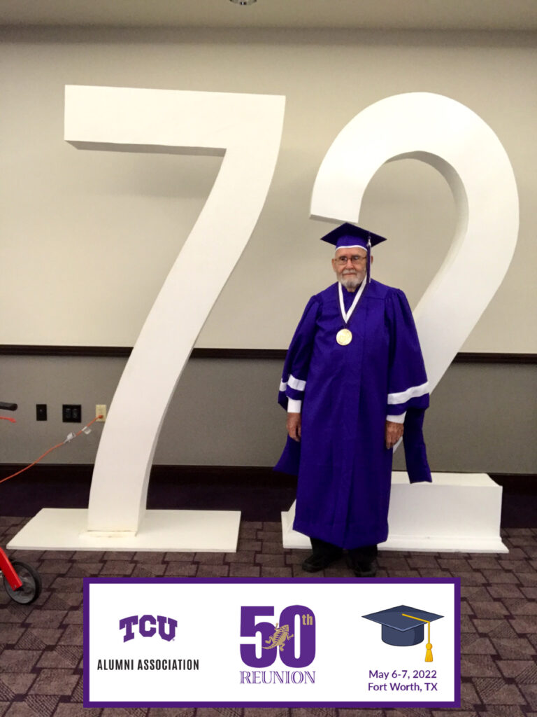 Merredieth “Mike” Astor Brown at TCU’s 50th-year class