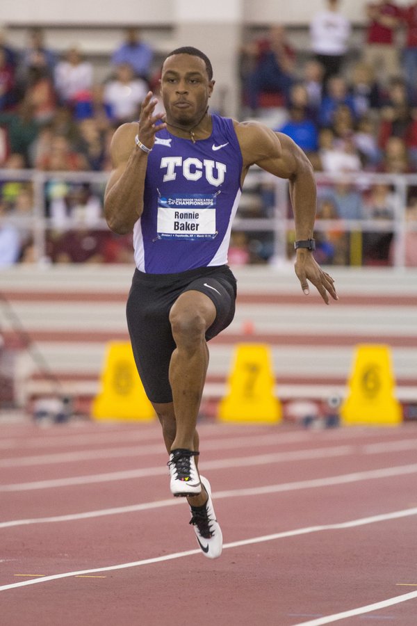 Ronnie Baker running, wearing TCU's uniform