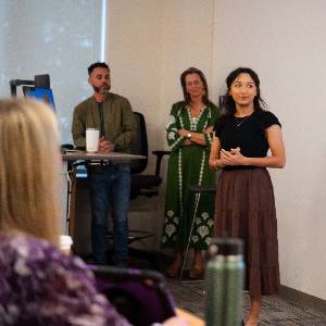 Cassia Parikh, first place winner in the 2026 Three-Minute Thesis Competition